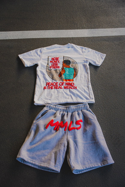 Retro Red “Paid in Peace” short sets